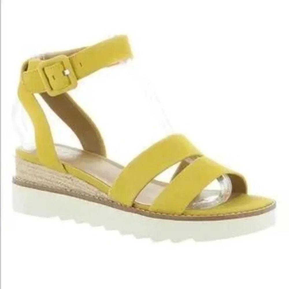Franco Sarto Connolly Suede Ankle Strap Wedges